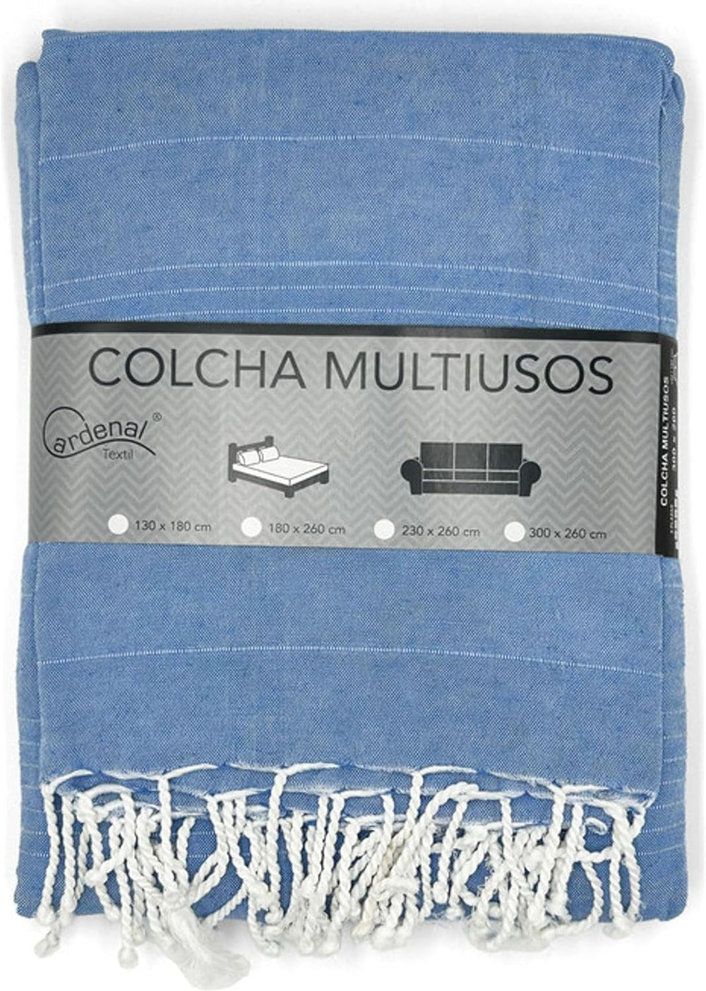 ECOMMERC3 wielofunkcyjna narzuta na łóżko, rozmiar 300 x 260 cm, na sofę lub łóżko, niebieska wielofunkcyjna narzuta, dekoracyjna na sofę, łóżko, sofę Narzuta, lekka i elegancka, niebieska Łóżka i koce Besuche den ECOMMERC3-Store