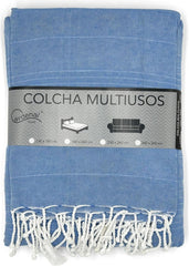 ECOMMERC3 wielofunkcyjna narzuta na łóżko, rozmiar 300 x 260 cm, na sofę lub łóżko, niebieska wielofunkcyjna narzuta, dekoracyjna na sofę, łóżko, sofę Narzuta, lekka i elegancka, niebieska Łóżka i koce Besuche den ECOMMERC3-Store