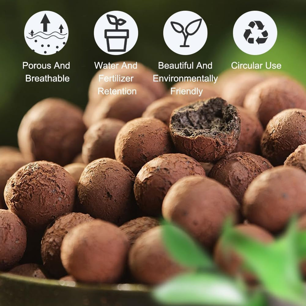 Gruboziarnisty granulat gliny, granulat gliny ekspandowanej, granulat roślinny, glina ekspandowana 1L podłoże do sadzenia hydroponicznego, granulat gliny 5-8 mm