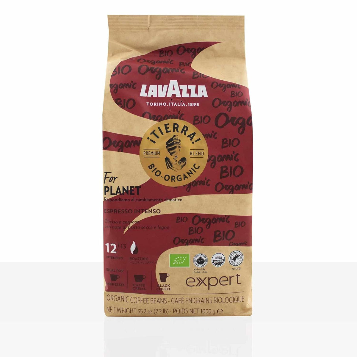 Lavazza Expert Tierra Intenso Espresso Coffee 6 x 1kg boabe de cafea