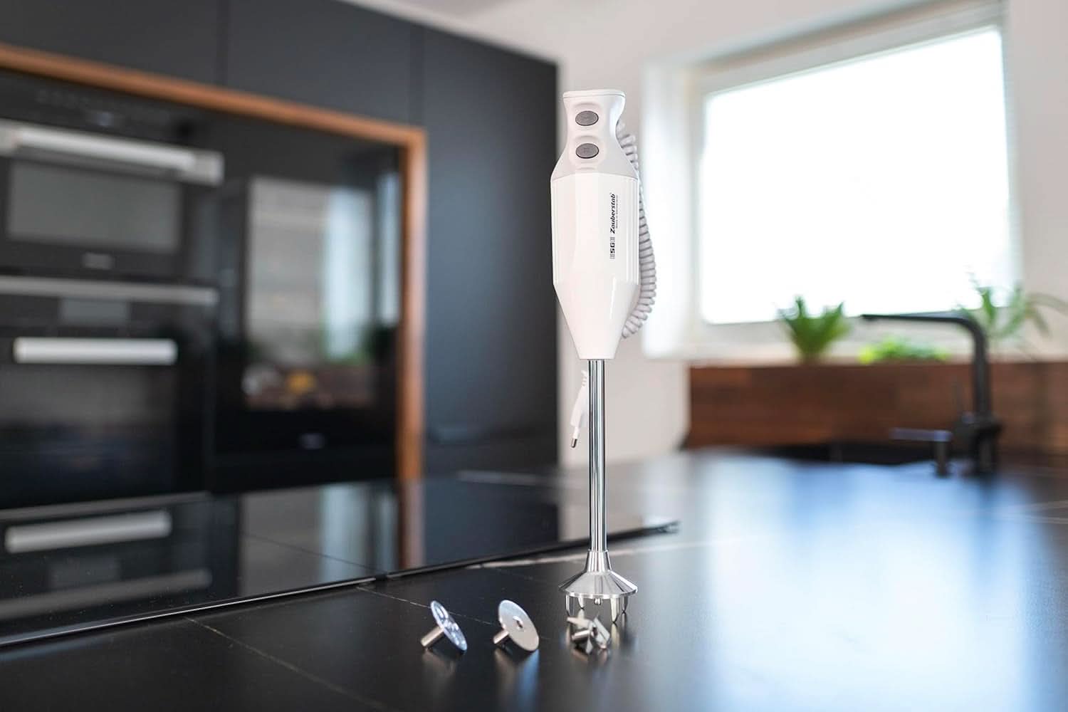 ESGE Zauberstab P 200 Profi, Stabmixer Weiß Inkl. Zubehör, Bis Zu 17,000 U/Min, 90860, Weiß/Grau Kitchen Naty Shop