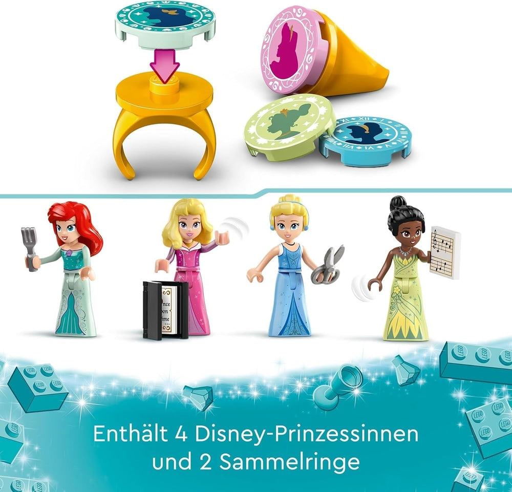 LEGO Disney Princess: Targ przygód Disney Princess, domek z zabawkami z 4 lalkami, w tym Kopciuszkiem i Arielką, zestaw z mapą skarbów, prezent dla dziewcząt i chłopców od 6 lat 43246 Zestawy do budowania Besuche w sklepie LEGO
