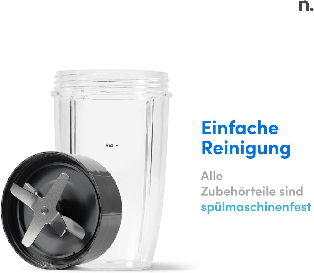 Nutribullet Pro, 900 Watt Leistung, Einfach Und Schnell in Der Anwendung, Kompakt, Leicht Zu Reinigen, Mit 700 Ml Becher, Smoothiemixer, Smoothie Maker, Elektrischer Mixer, NB904B, Schwarz Mother and Child Naty Shop