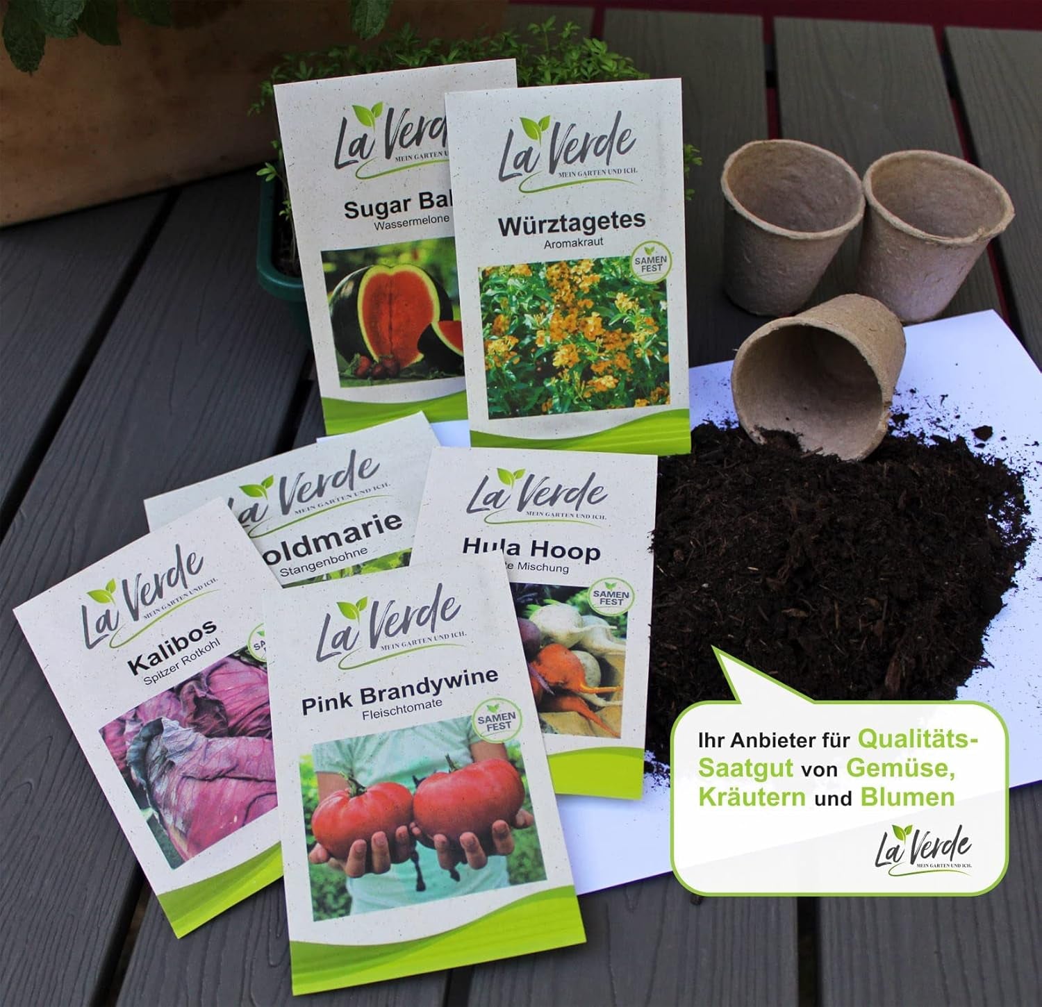 La Verde MÓJ OGRÓD I JA. Tagetes Bonita Mieszanka nasion kwiatów przez ok. 100 roślin, długo kwitnące nagietki, kwiaty pełne, nasiona bez GMO