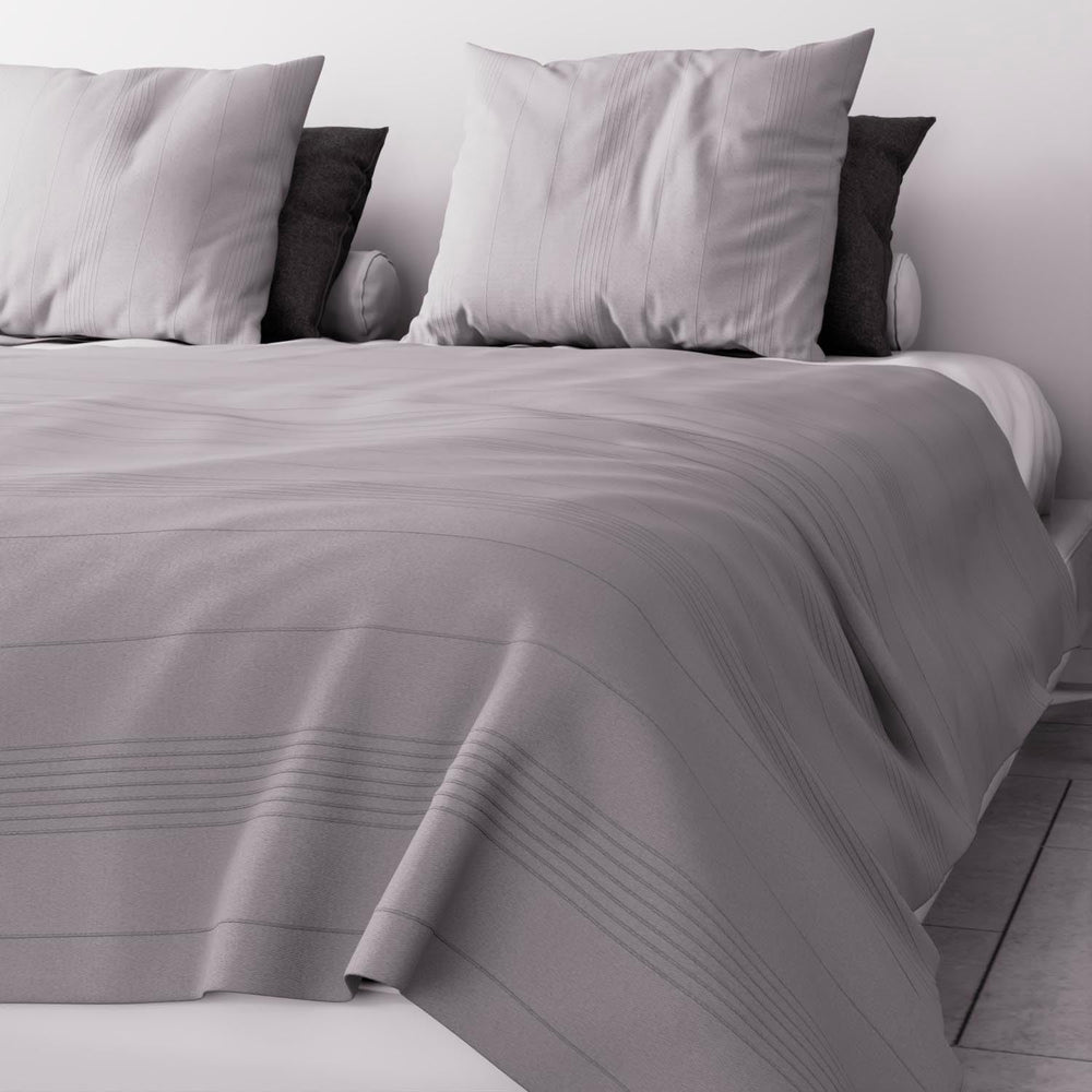 Soleil D'Ocre Adele, Zygzak Pokrowiec, Zrzucony z sofy, Polycoton, Szary, 220 X 240 Cm Naty Shop Kołdry i kołdry Szary 220 X 240 Cm