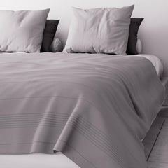 Soleil D'Ocre Adele, Zygzak Pokrowiec, Zrzucony z sofy, Polycoton, Szary, 220 X 240 Cm Naty Shop Kołdry i kołdry Szary 220 X 240 Cm