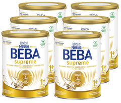 BEBA SUPREME JUNIOR 1 Plus - Napój dla dzieci od 1 roku, z kompleksem 6 HMO, bez laktozy, bez oleju palmowego, bez oleju rybnego, żywność dla małych dzieci, mleko w proszku dla niemowląt, opakowanie 6 szt. (6 x 800g)