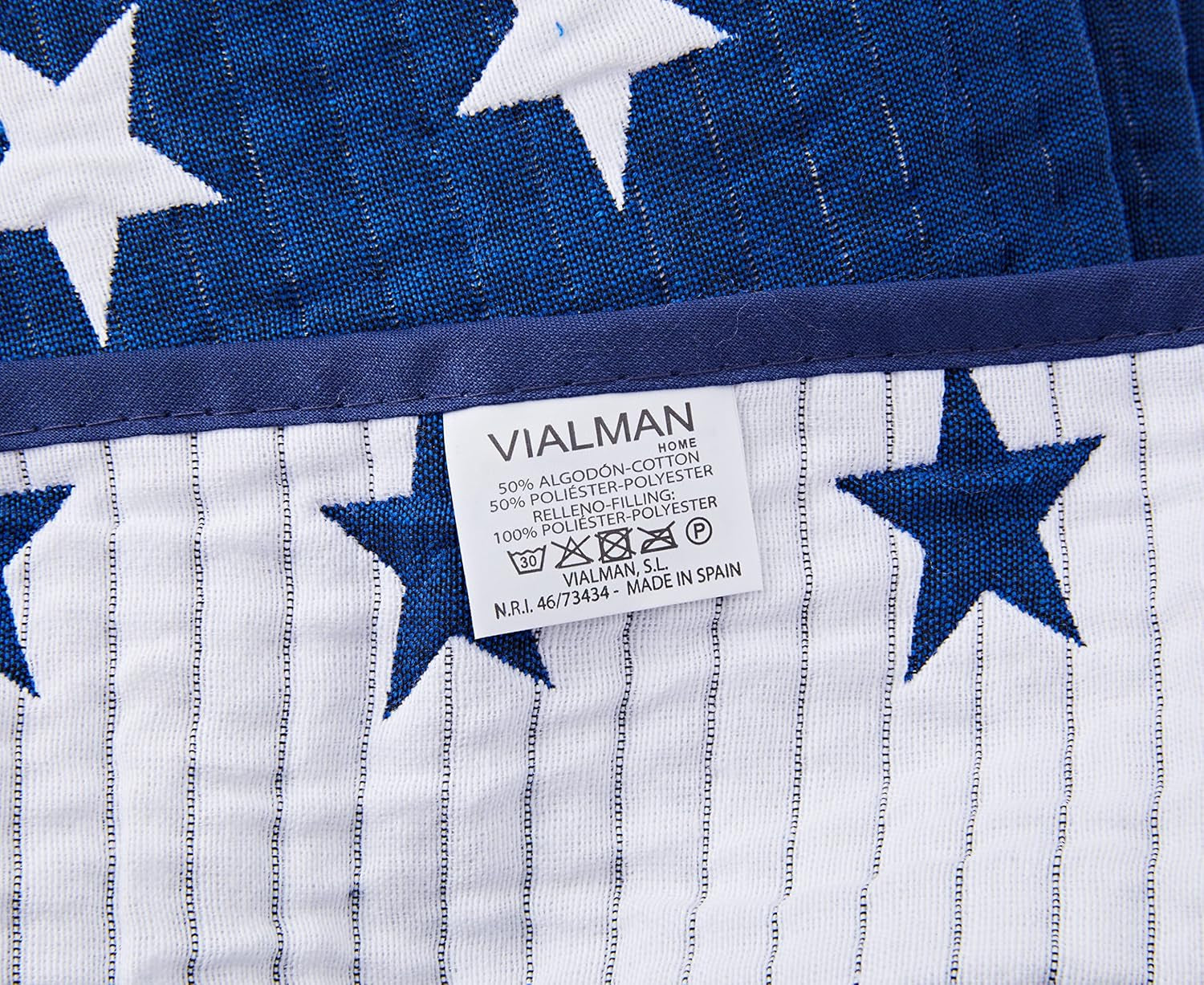 VIALMAN narzuta na łóżko Sofia 10 king size | kołdra gwiazda | rozmiar kołdry 250 X 270 cm | narzuta na łóżko i narzuta na sofę granatowa Łóżka i narzuty Besuche den VIALMAN-Store