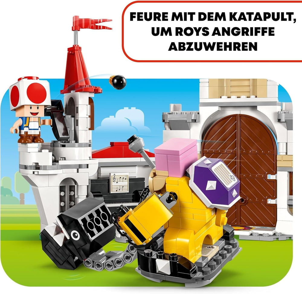 LEGO Super Mario Roy's Bitwa w Pałacu Grzybów Zestaw przygodowy z postaciami Nintendo Prezent dla dziewcząt, chłopców i graczy w wieku 7 lat 71435 Zestawy do budowania Besuche den LEGO-Store