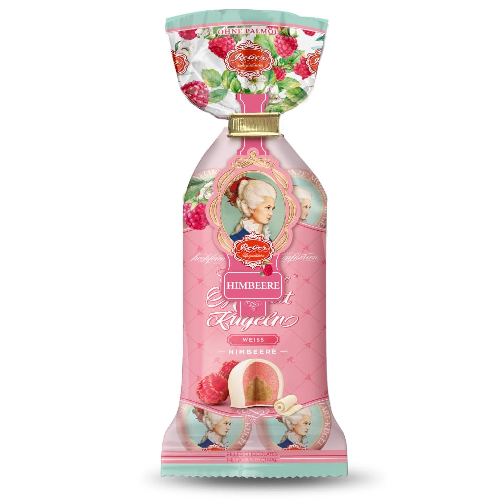 Kulki Reber Mozart z gorzką czekoladą, opakowanie 6 szt. z marcepanem i nugatem, wegańskie - 1 x 120 g