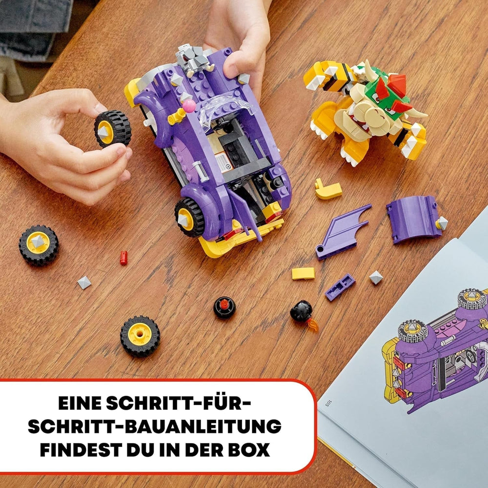 LEGO Super Mario Wózek z potworami Bowsera — zestaw dodatkowy Autko Bowser dla chłopców i dziewcząt Zestaw z jedną postacią Prezent dla gracza dla 8-latków 71431 Zestawy do budowania Besuche den LEGO-Store