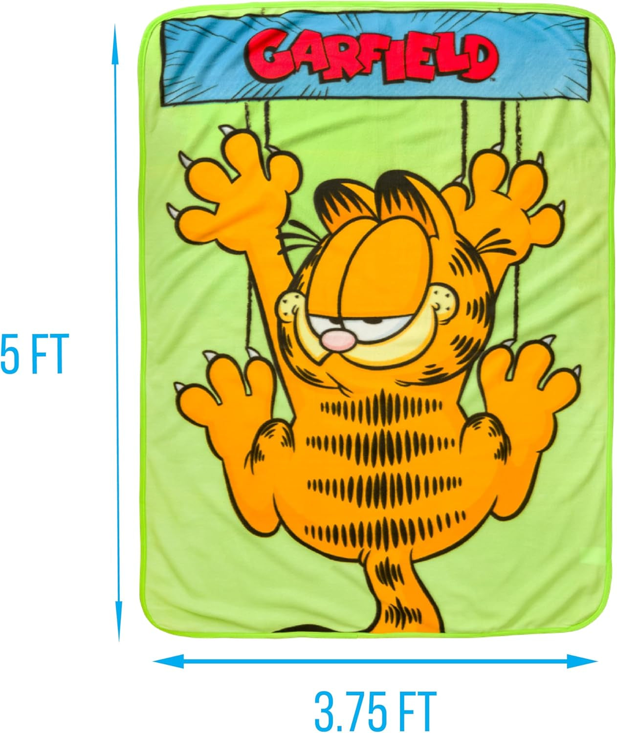 Koc wiszący Silver Buffalo Garfield, polar, 114,3 X 152,4 cm Srebrne łóżka i koce Buffalo