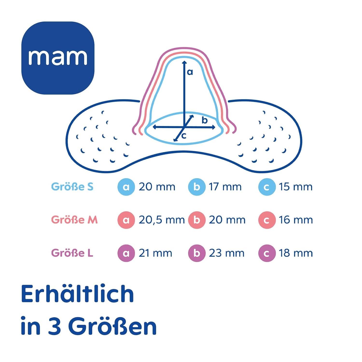 MAM Stillhütchen Größe L (Ř 23 Mm) Im 2Er-Set, Extra Weiche Brusthütchen Zum Schutz Beim Stillen, Brustwarzenschutz Für Maximalen Hautkontakt Zwischen Mutter Und Kind Akcesoria Żywność i karmienie piersią Bebe Naty Shop
