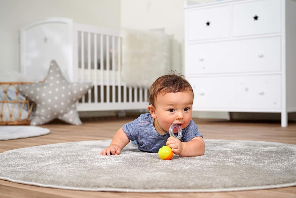 Simba 104010060 - Zornăitor ABC light up, se aprinde la agitare, 14cm, jucărie pentru bebeluși, zornăitor pentru bebeluși, primul echipament, de la 3 luni, galben Jucarii Bebe Naty Shop