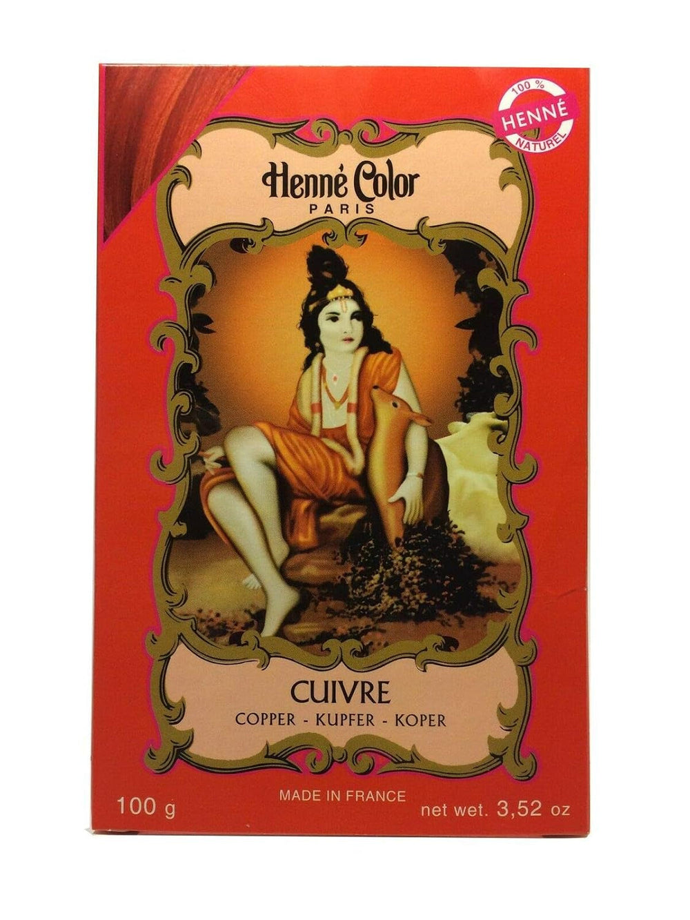 Henné Colour Henna Powder Copper 100 g Vopsea pentru par Naty Shop Roșu 100 G (1 pachet)