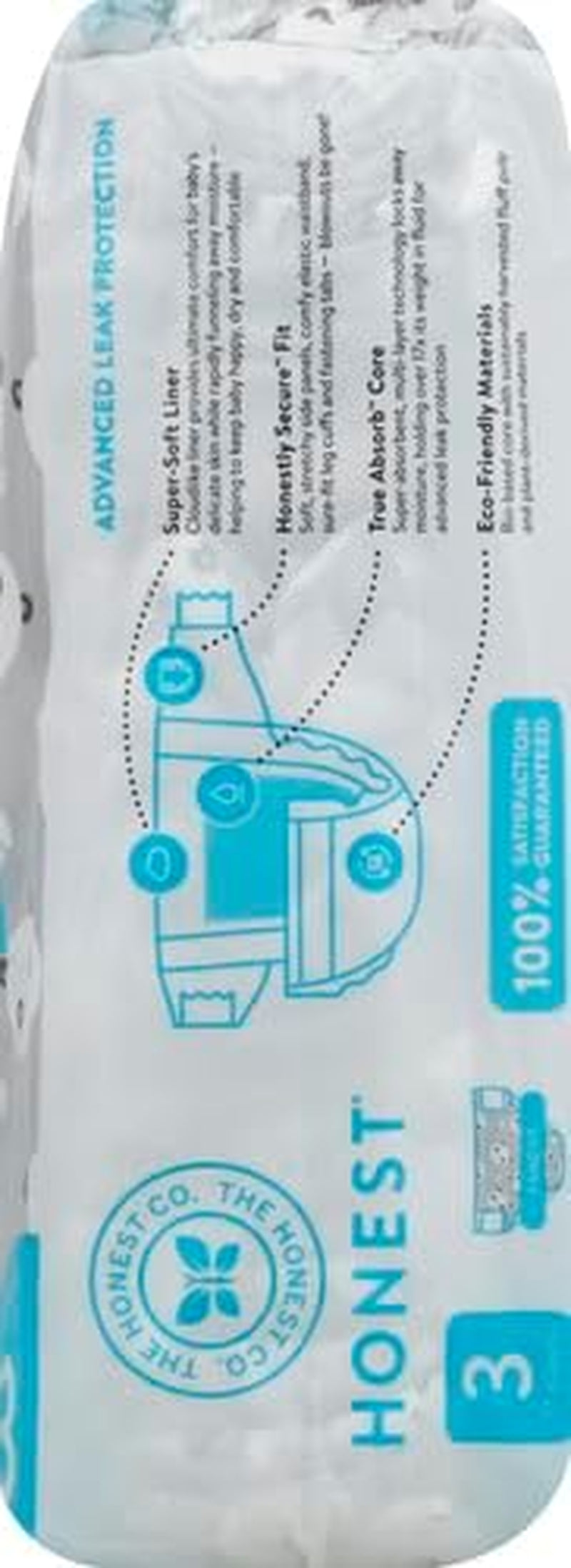 – Ekologiczne i wysokiej jakości pieluszki jednorazowe Pandy rozm. 3 (7,3–12,7 kg), 27 sztuk