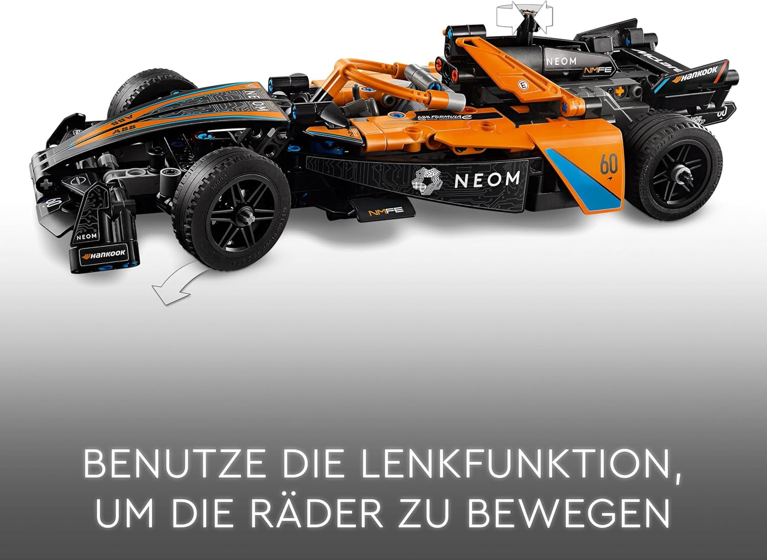 LEGO Technic Samochód wyścigowy Formuły E NEOM Mclaren, zabawka samochodu wyścigowego dla 9-letnich chłopców i dziewcząt, zestaw modeli samochodów, dekoracje do pokoju dziecięcego, pomysł na prezent urodzinowy 42169 Zestawy do budowania Szukaj w sklepie LEGO