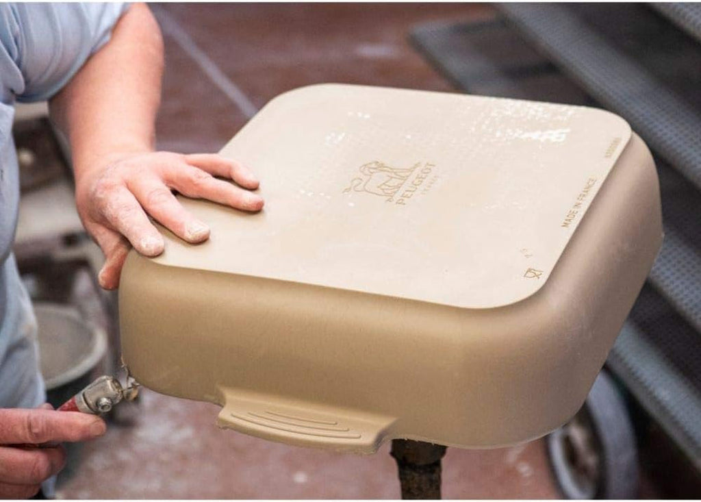 Peugeot Appolia Rechteckige Auflaufform Mit Griffen, Keramik, Schiefer / Grau, 7,2X31X21,7 Cm, Fassungsvermögen: Ca. 2 L, 60060 Matrite si tavi pentru copt Naty Shop