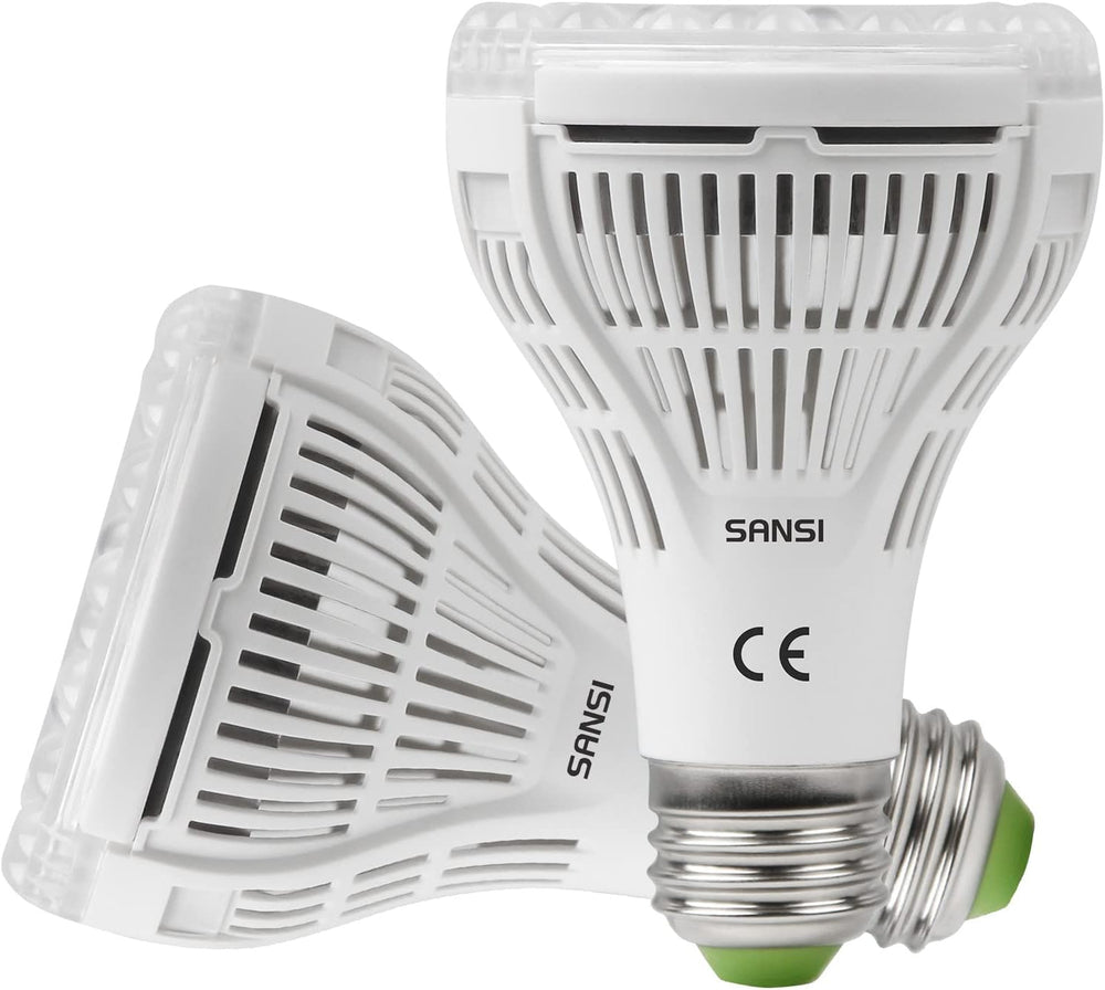 SANSI 30W Full Spectrum LED Lampa do uprawy w pomieszczeniach 250W Odpowiednik wysoki PPFD E27 Światło do uprawy 4000K 660nm 60° Kąt rozsyłu Lampa do uprawy do sadzonek Warzywa Kwiaty Hydroponika