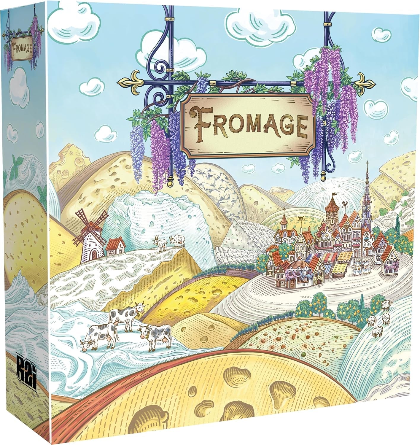 Asmodee - Brânză – Drumul spre Infamie – Joc de societate strategic – Plasarea muncitorilor – Maestru Brânză – Vârste 14+ – 1 până la 4 jucători – 40 de minute – Versiune franceză