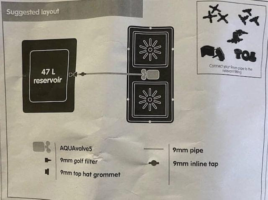 Zestaw do automatycznego nawadniania Hydrosystem Easy2grow 2 (2 doniczki 8,5L)