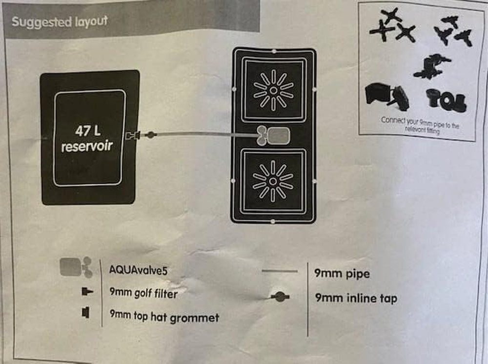 Zestaw do automatycznego nawadniania Hydrosystem Easy2grow 2 (2 doniczki 8,5L)