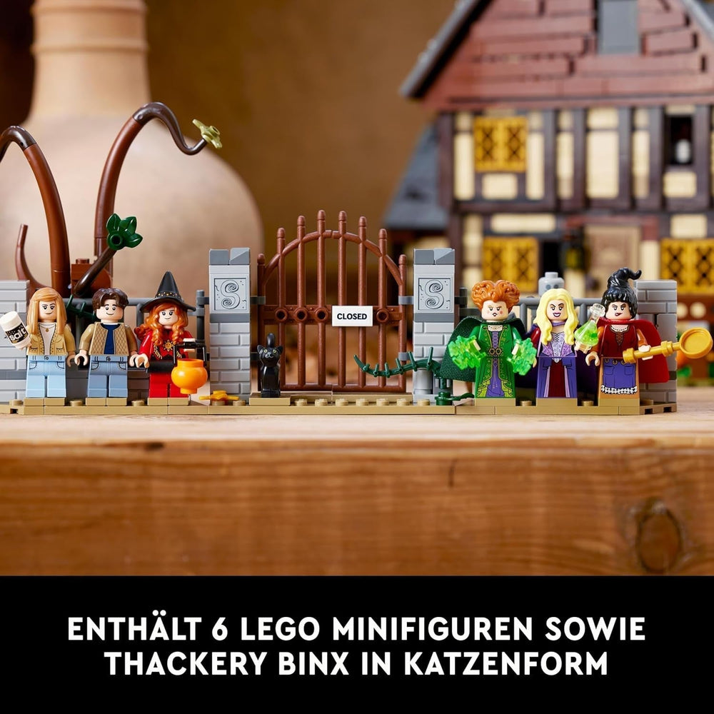 LEGO Ideas Hocus Pocus: Dom czarownicy sióstr Sanderson, zestaw do kolekcji dla dorosłych z domem, 6 minifigurek i akcesoria, kobieta i mężczyzna 21341 Zestawy do budowania Besuche w sklepie LEGO