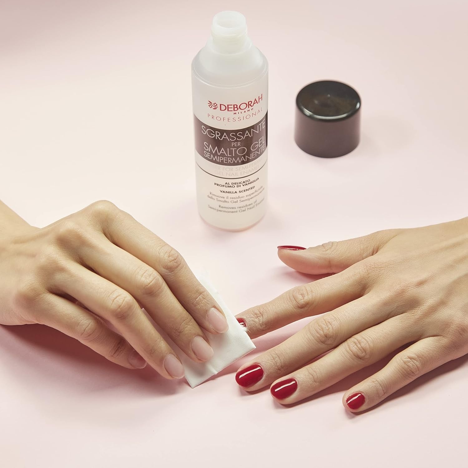 Półtrwały lakier do paznokci Milano Professional nr. 21 Burgundowy efekt objętościowy, długotrwały, do intensywnych i błyszczących paznokci, 4,5 ml