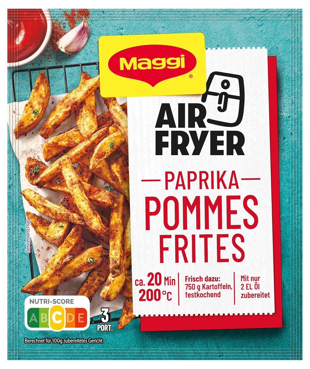 MAGGI Airfryer Pommes Frites - Papryka, opakowanie 1 (1 x 34 g)