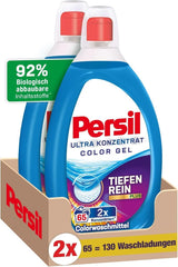 Persil Ultra Concentrate Color Detergent (2 X 65 prań), wysoce skoncentrowany płynny detergent z technologią Deep Clean Plus przeciwko najtrudniejszym plamom Rufe Naty Shop Detergenty do prania