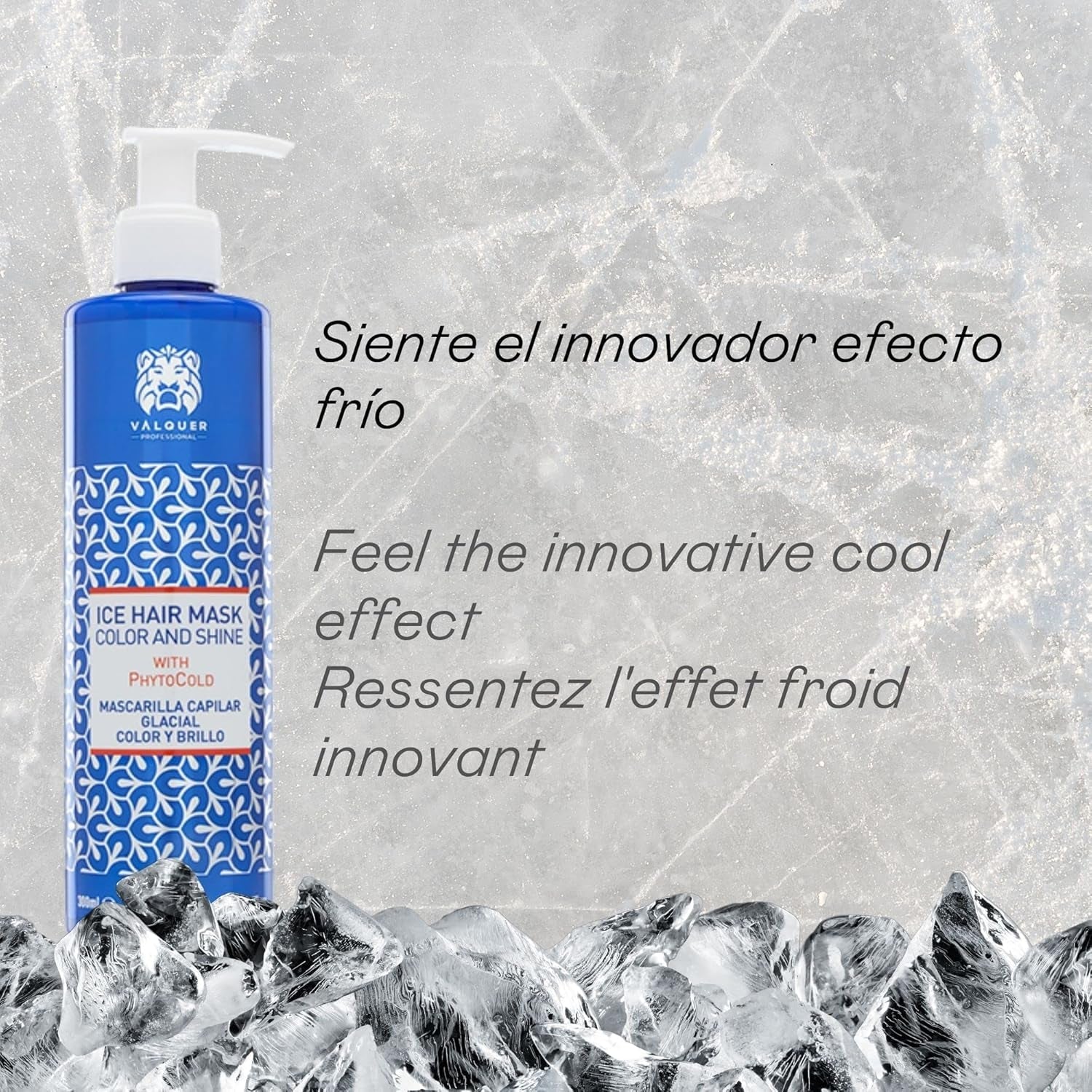 Valquer Profesional Ice Hair Mask Colour and Shine - Pentru păr vopsit, 1000 ml Masca de par Naty Shop