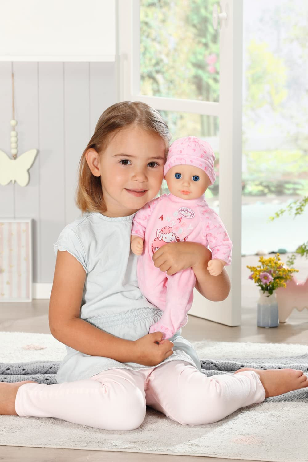 Păpușă moale Annabell Little Annabell 36cm, cu corp din pânză și ochi adormiți, 36cm, 709870 Zapf Creation