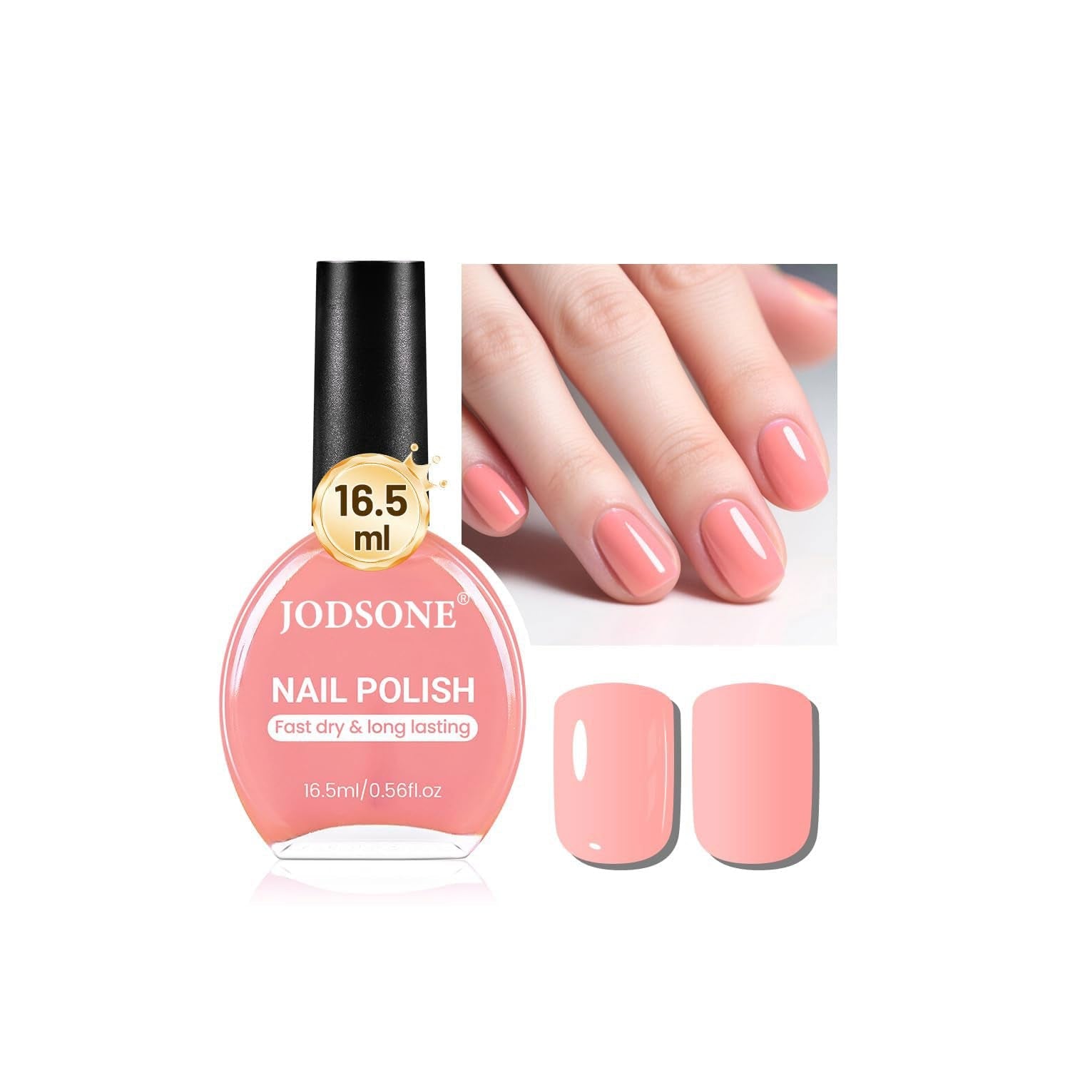 JODSONE Oja Roz Pădure 16,5 ml, Volum Mare, Oja Roz Deschis cu Uscare Rapidă, Culoare de Lungă Durată și Uscare Rapidă, Nail Art DIY, Manichiură Acasă, Cadou pentru Femei