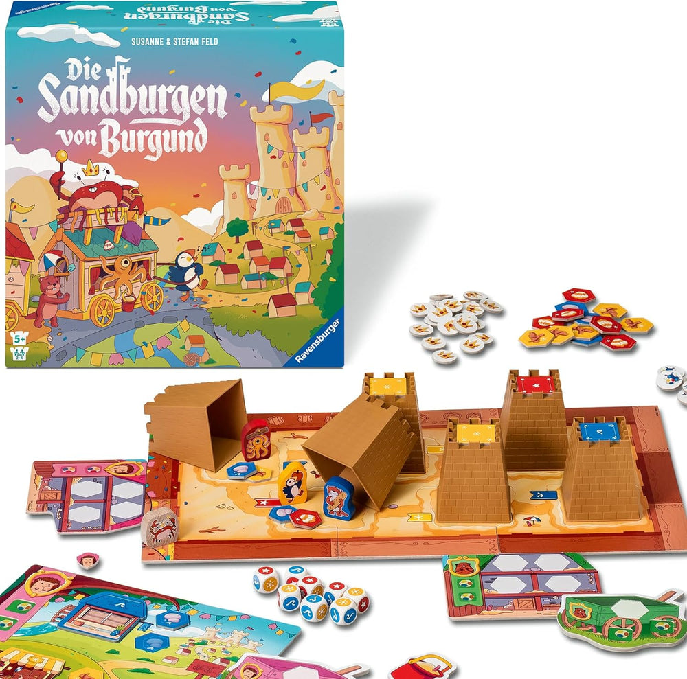 Ravensburger 24687 Burgundy Sandcastles - Gra dla dzieci od 5. roku życia, dla 2-4 graczy