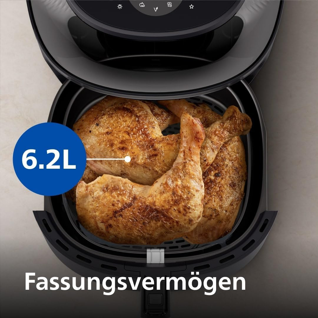 Philips Airfryer seria 3000 6,2 l, okno gotowania, 16 funkcji gotowania w 1, technologia Rapidair plus, usuwanie tłuszczu, aplikacja przepisów Homeid Appliances Naty Shop