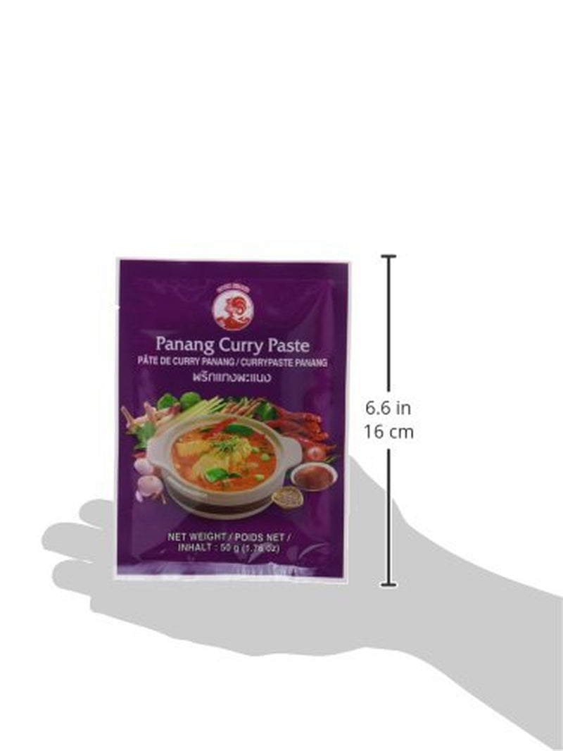 Kogut Currypaste Panang, średni Schärfe, autentyczny thailändisch Kochen, naturalne składniki, wegańskie, halal i bezglutenowe (1 x 50 g)