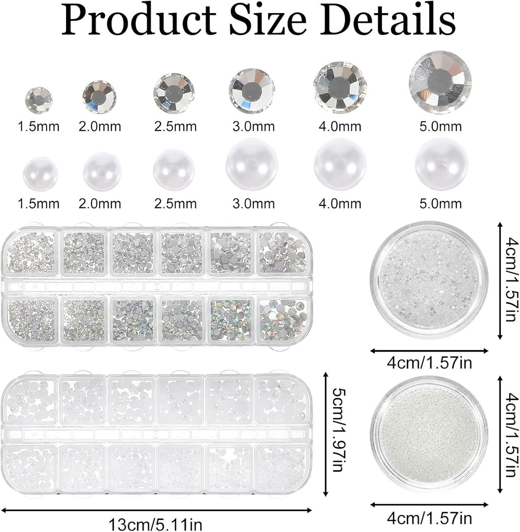 2 Schachteln Nagel Steine Mit Pinzette Und Stift Strasssteine Weiß Flatback Perlen Nägel Schmuck Nageldesign Zubehör Nail Charms Für Frauen Nagel Dekorationen Design