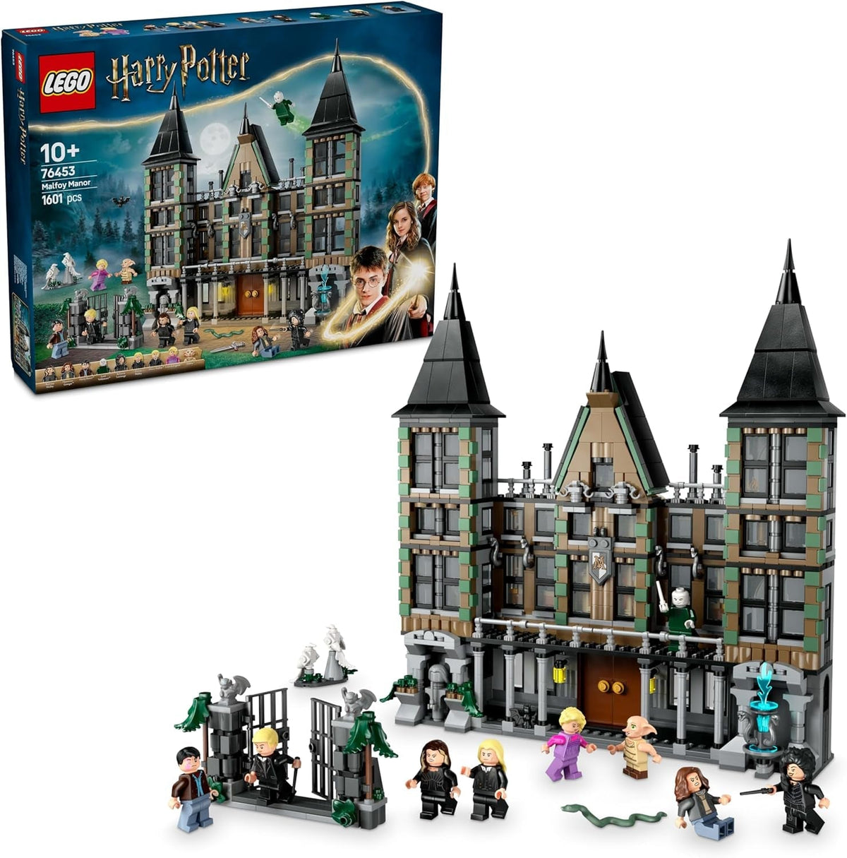 LEGO Harry Potter Malfoy Family Country Estate, fantastyczna zabawka do kolekcjonowania i eksponowania, prezent dla chłopców, dziewcząt i fanów świata czarodziejów, pomysł na prezent z 9 minifigurkami 76453 Zestawy do budowania Besuche den LEGO-Store Domyślny tytuł