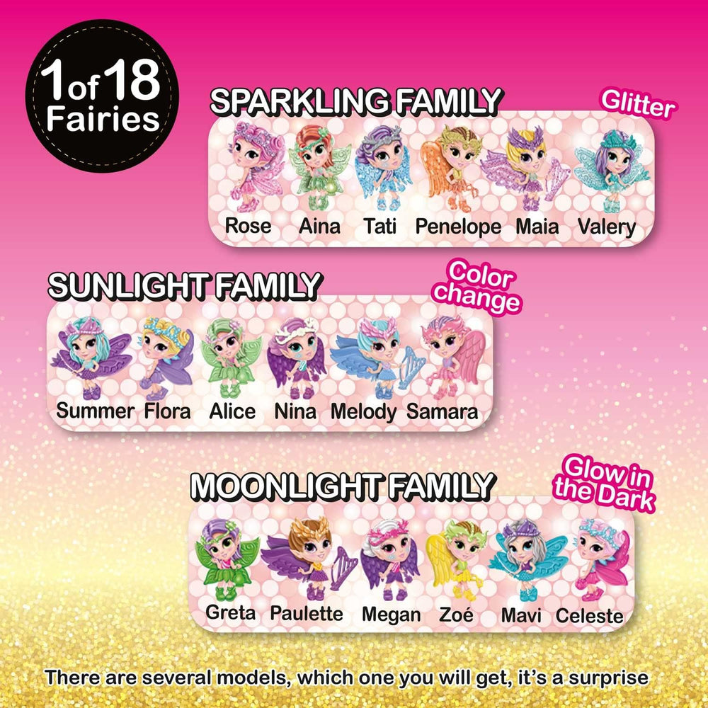 Zâna Nebuniei în Buzunarul Meu | Păpușă Zână cu Aripi, Jucărie Zână Colecționabilă cu Efecte Speciale precum Sclipici, Strălucire în Întuneric și Schimbare de Culoare