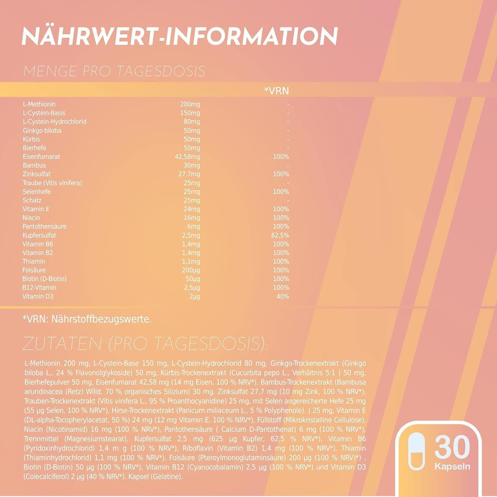 Healthy Fusion Haircomplex skuteczny przeciw wypadaniu włosów, 30 kapsułek Pielęgnacja włosów Naty Shop