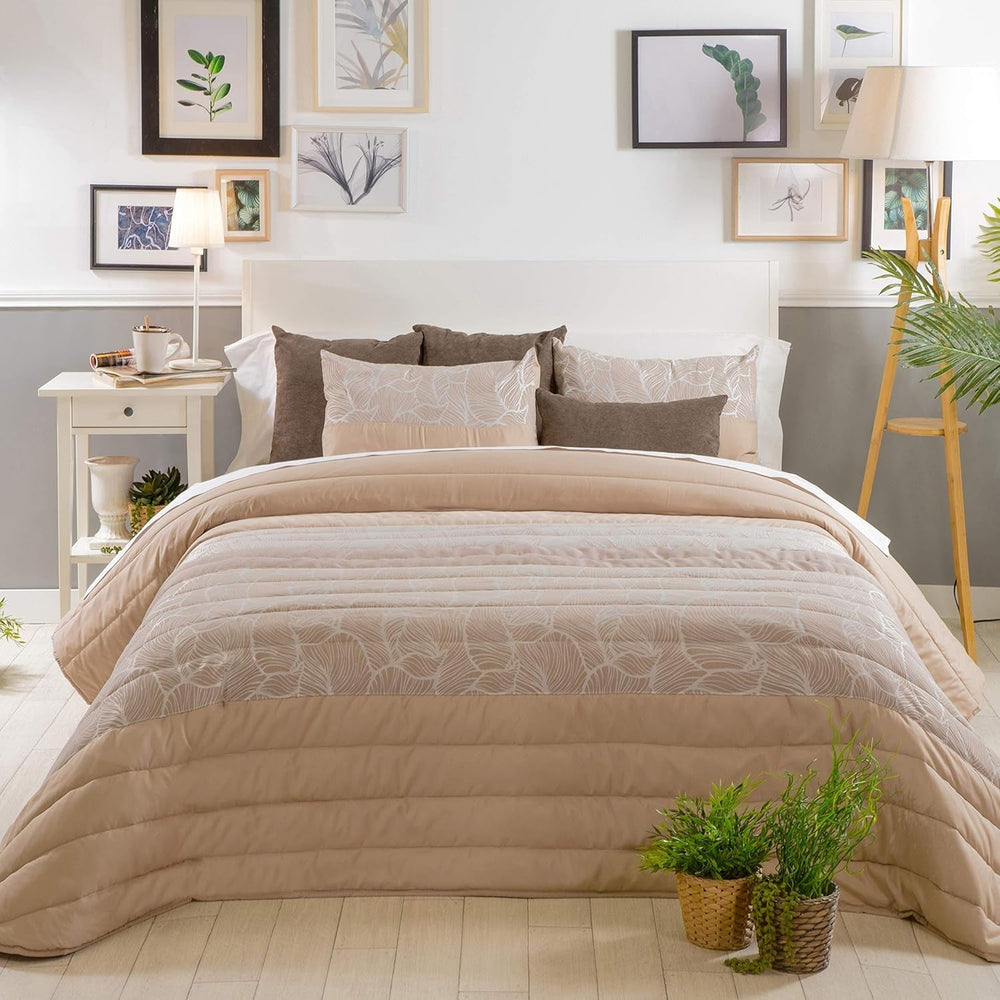 Kocyk Sancarlos Spring 1 w kolorze kremowym do łóżek o szerokości 105 cm Kołdry i kołdry Naty Shop kolor kremowy Łóżko o szerokości 105 cm