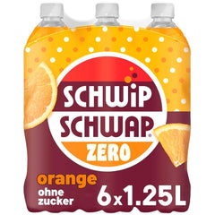 Schwip Schwap Zero Orange, napój bezalkoholowy o smaku pomarańczowym, zestaw 6 x 1,25 litra Napoje bezalkoholowe Naty Shop