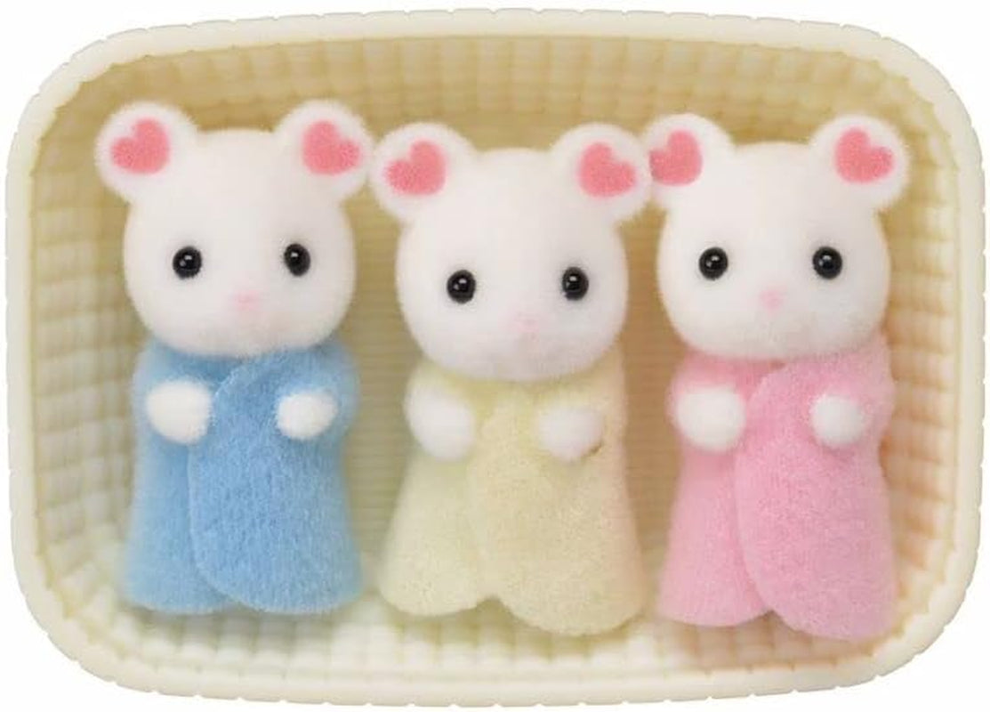 Sylvanian Families L5337 Trojaczki Marshmallow Mouse - Figurki z domku dla lalek Naty Shop Dolls