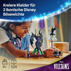 LEGO ǀ Disney Bösewichte Die Kleider von Malefiz und Cruella De Vil - Spielzeug für Jungen und Mädchen ab 9 Jahren - Inkl. 2 Mini-Puppen & 2 Tierfiguren - Geburtstagsgeschenk für Fans 43262
