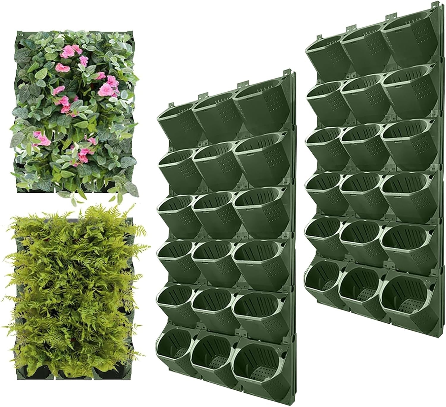 Hängende Vertikale Wand Pflanze, Vertikale Pflanzenwand Balkonbar Pflanzenwand Indoor mit Smart-Timer i Wasserpumpe Blumentopf Wand für Hof Garten Balkon Home Decor