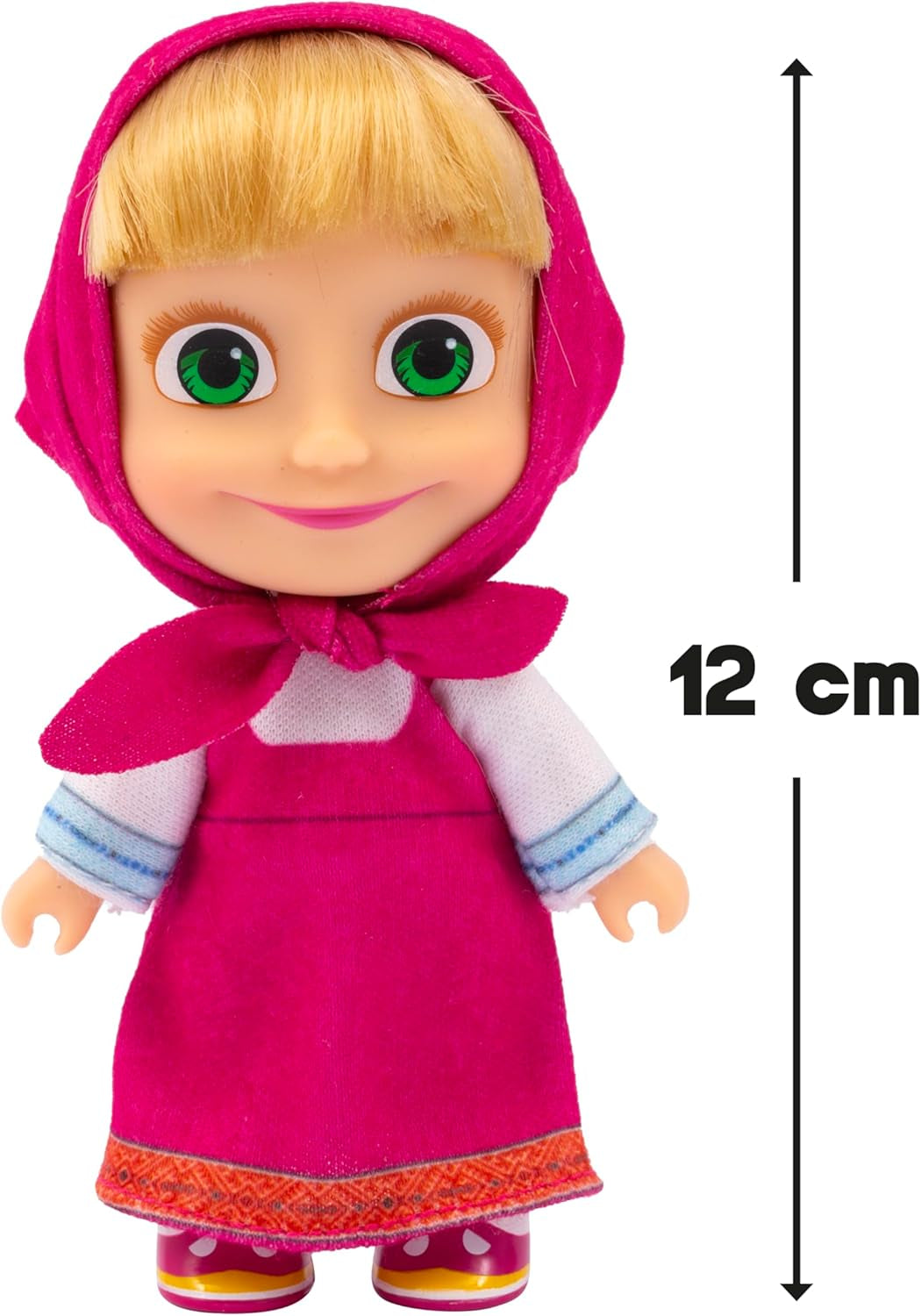 Masha și Michka, păpușă Masha, 12 cm, și jucăria de pluș Bärka de 20 cm, jucărie pentru copii cu vârsta de la 3 ani în sus, MHA21