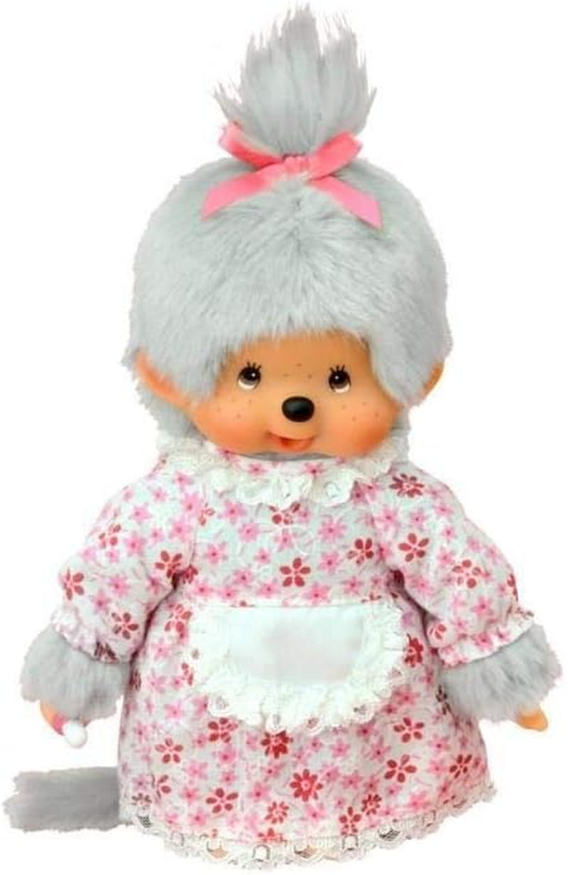 Bandai – Monchhichi Pinky Sakura Rose – Ikonisches Affenkuscheltier der 80er Jahre – Superweiches Kuscheltier 20 cm für Kinder – Spielzeug für Kinder ab 2 Jahren – 24289