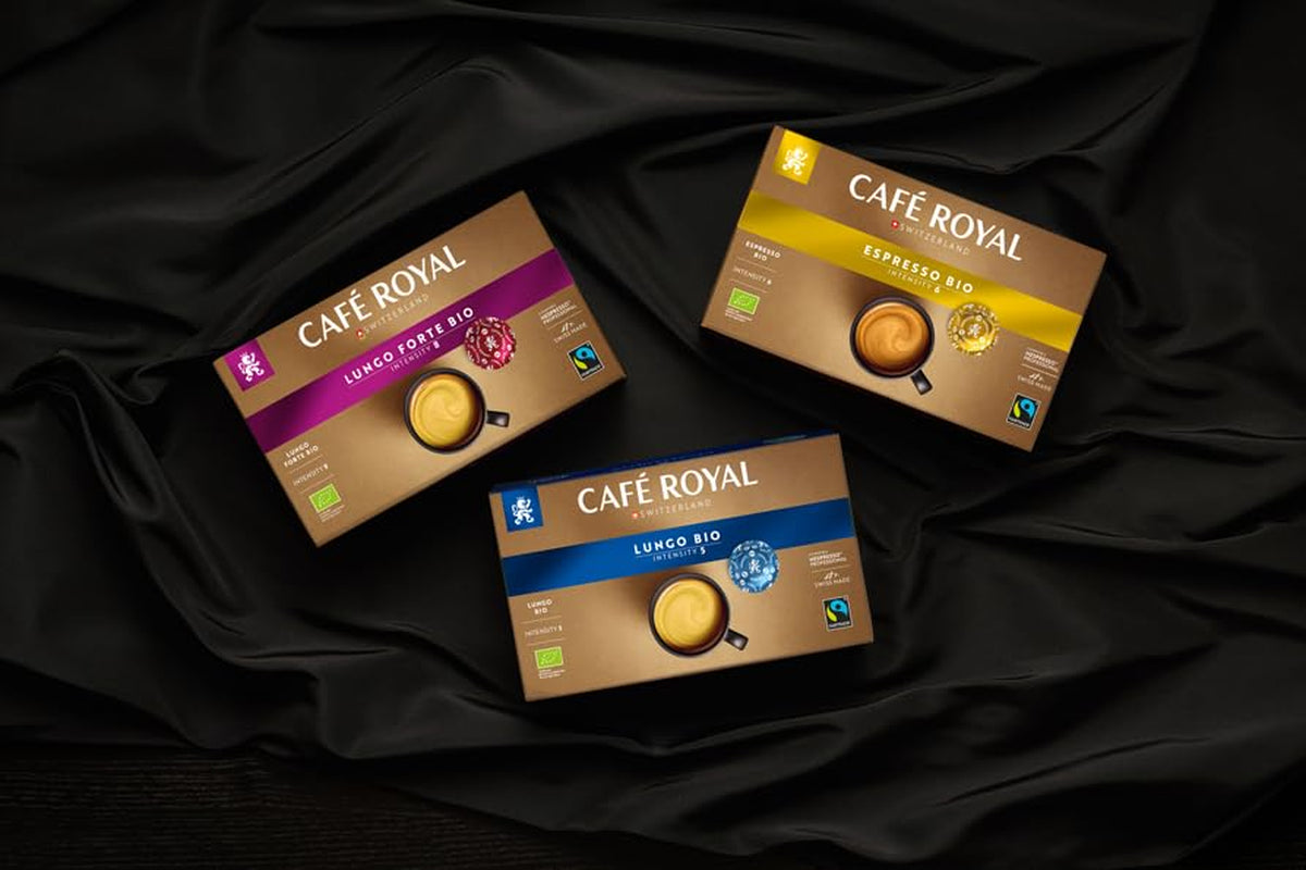 Café Royal Professional Pads, Bio Lungo, 50 Nespresso (R) Professional kompatible Pads für Office und Gastronomie, Bio und Fairtrade zertifiziert, 100 Prozent Arabica, Intensität 5