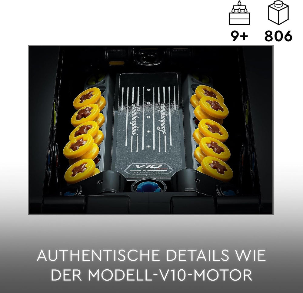 LEGO 42161 Technic Lamborghini Huracán Tecnica Zabawkowy model samochodu Zestaw do budowania samochodów wyścigowych dla dzieci Chłopcy Dziewczęta Kolekcja dla fanów sportów motorowych Zestawy upominkowe do budowania Besuche den LEGO-Store