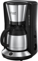 Cafetieră Russell Hobbs [Cap de duș pentru extracție și aromă optime] Adventure (1 până la 8 cești, carafă termică de 1,0 l, oprire automată, sistem anti-picurare, 1100 W) Cafetieră cu filtru 24020-56